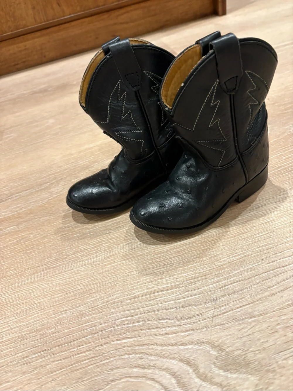 Kids Black Western Cowboy Boots - Classic Style